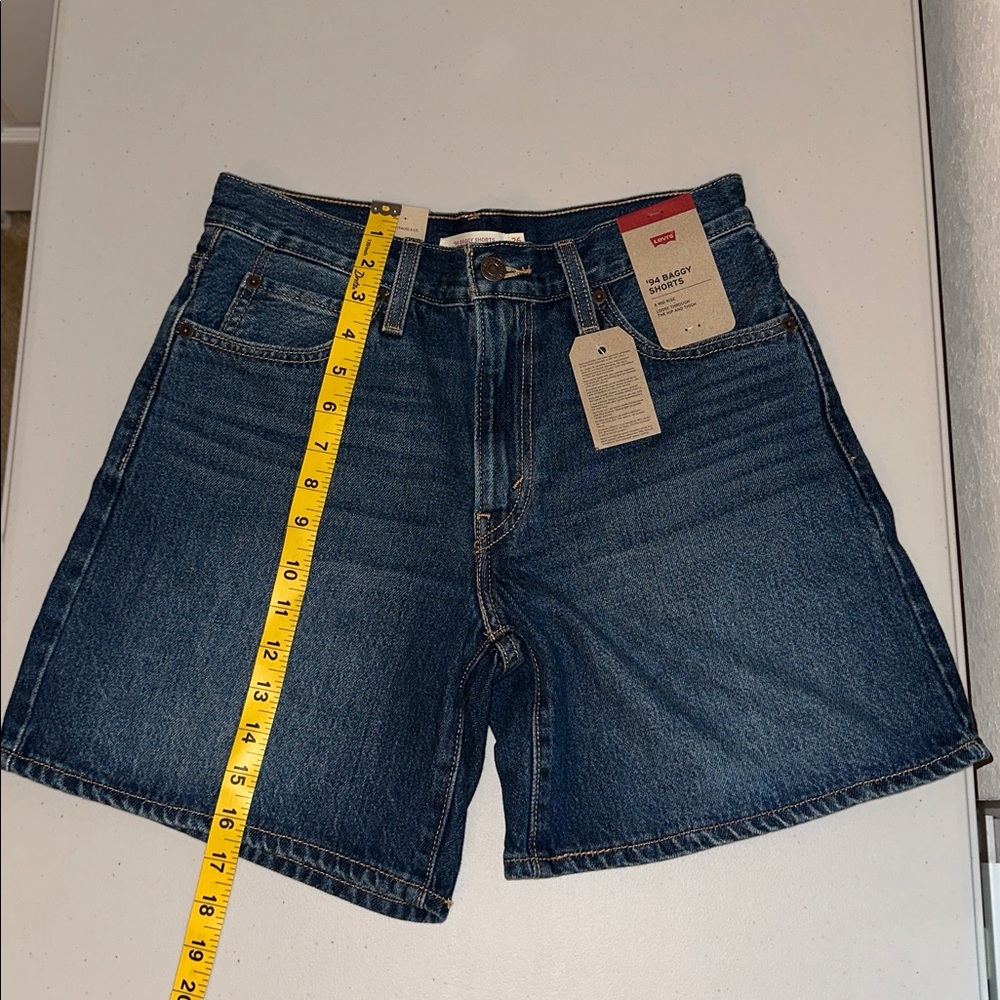 Levi's Dark Blue Denim Shorts with Tags Size 26 - Picture 11 of 16